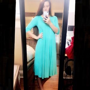 Teal/green casual/dressy midi dress